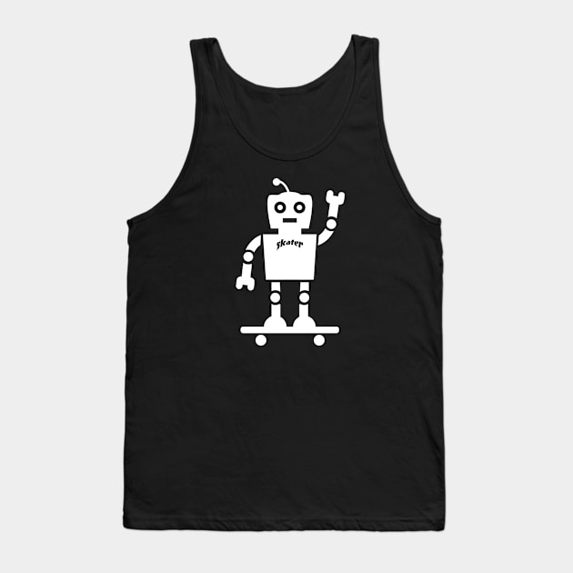 Robot Skater Tank Top by Design Monster